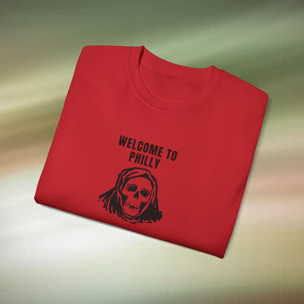 Welcome to Philadelphia Skull Tee | Philly Skull Shirt, Urban Gothic Tee