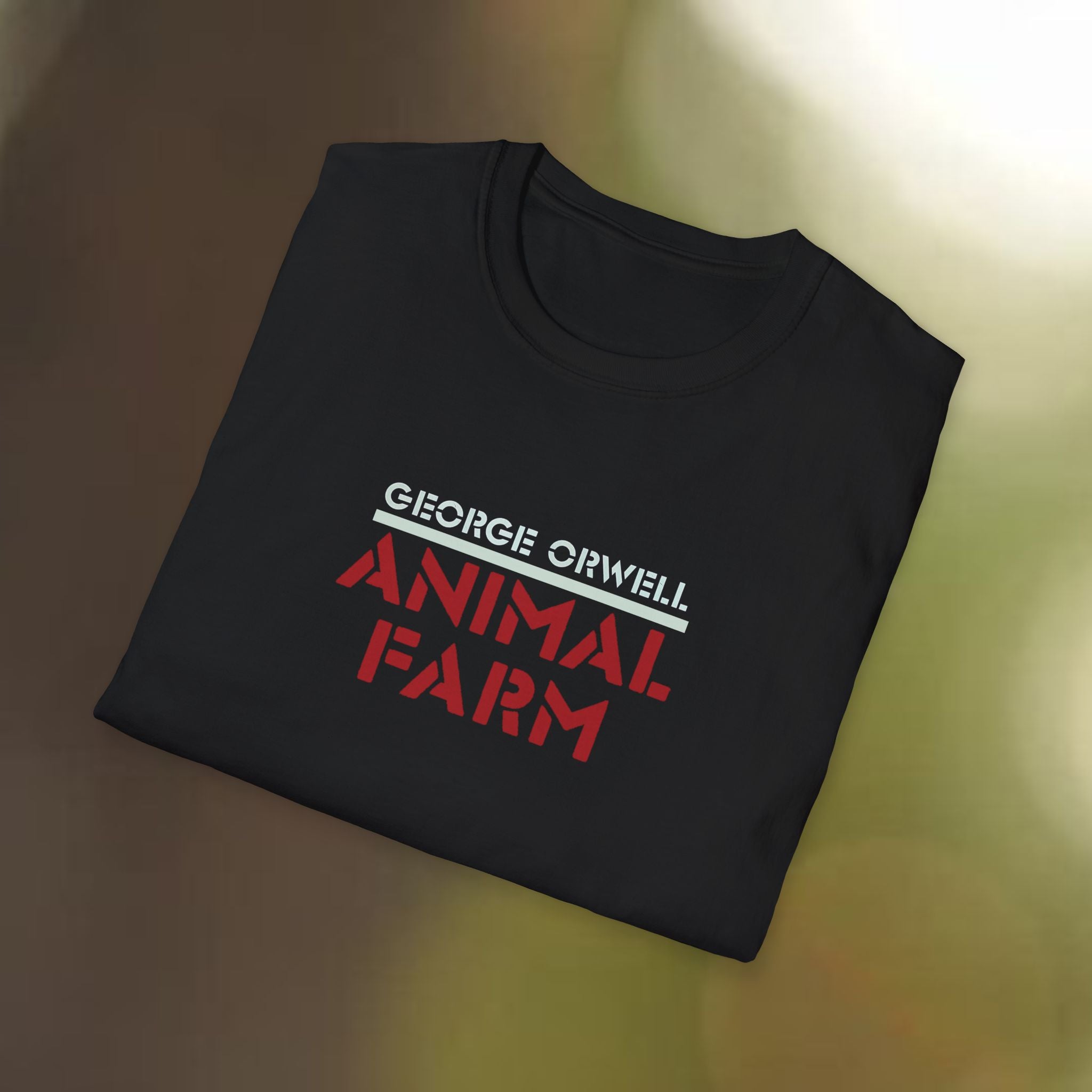 George Orwell Animal Farm T-Shirt, Literary Tee, Gift for Book Lovers, Unisex Softstyle Shirt, Classic Literature Apparel