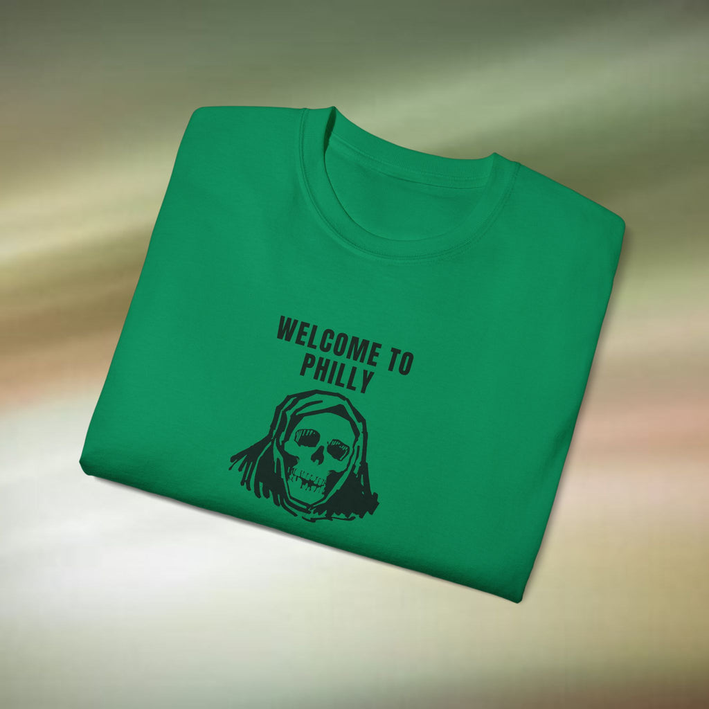 Welcome to Philadelphia Skull Tee | Philly Skull Shirt, Urban Gothic Tee
