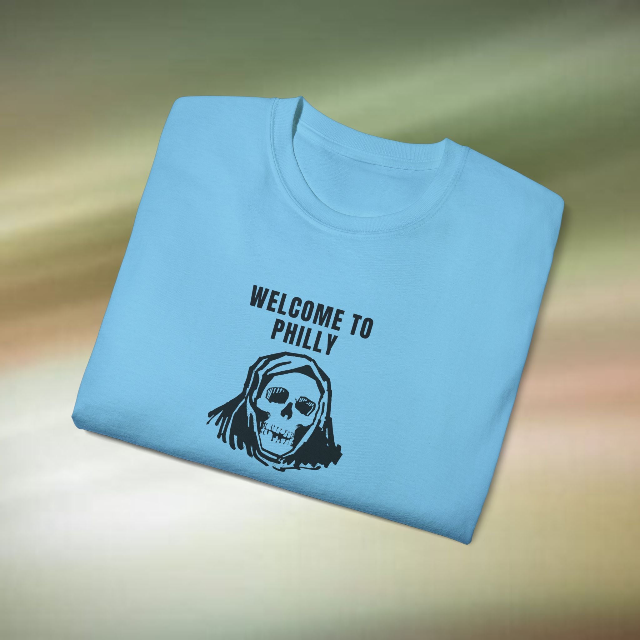 Welcome to Philadelphia Skull Tee | Philly Skull Shirt, Urban Gothic Tee