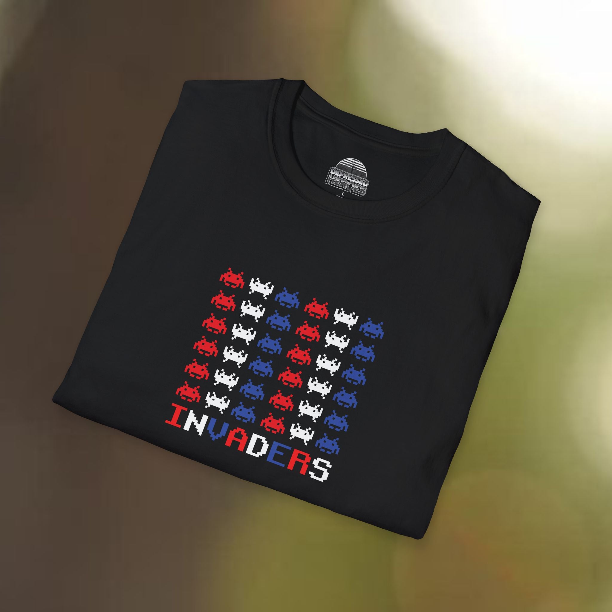 Invaders - Unisex Tee, Vintage Arcade Shirt, 80s Nostalgia Apparel, Fun Casual Wear