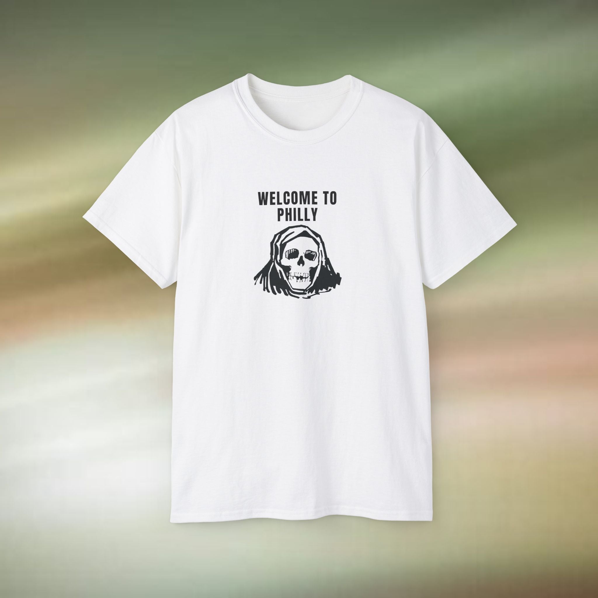 Welcome to Philadelphia Skull Tee | Philly Skull Shirt, Urban Gothic Tee